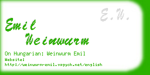 emil weinwurm business card